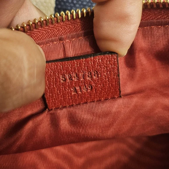 Gucci Web Stripe Canvas Zip Pouch Clutch - Picture 4 of 9